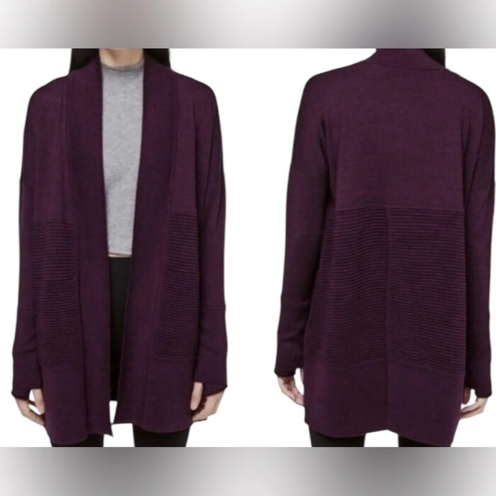 Lululemon Sit In Lotus Merino Wool Wrap Cardigan Sweater Size Medium